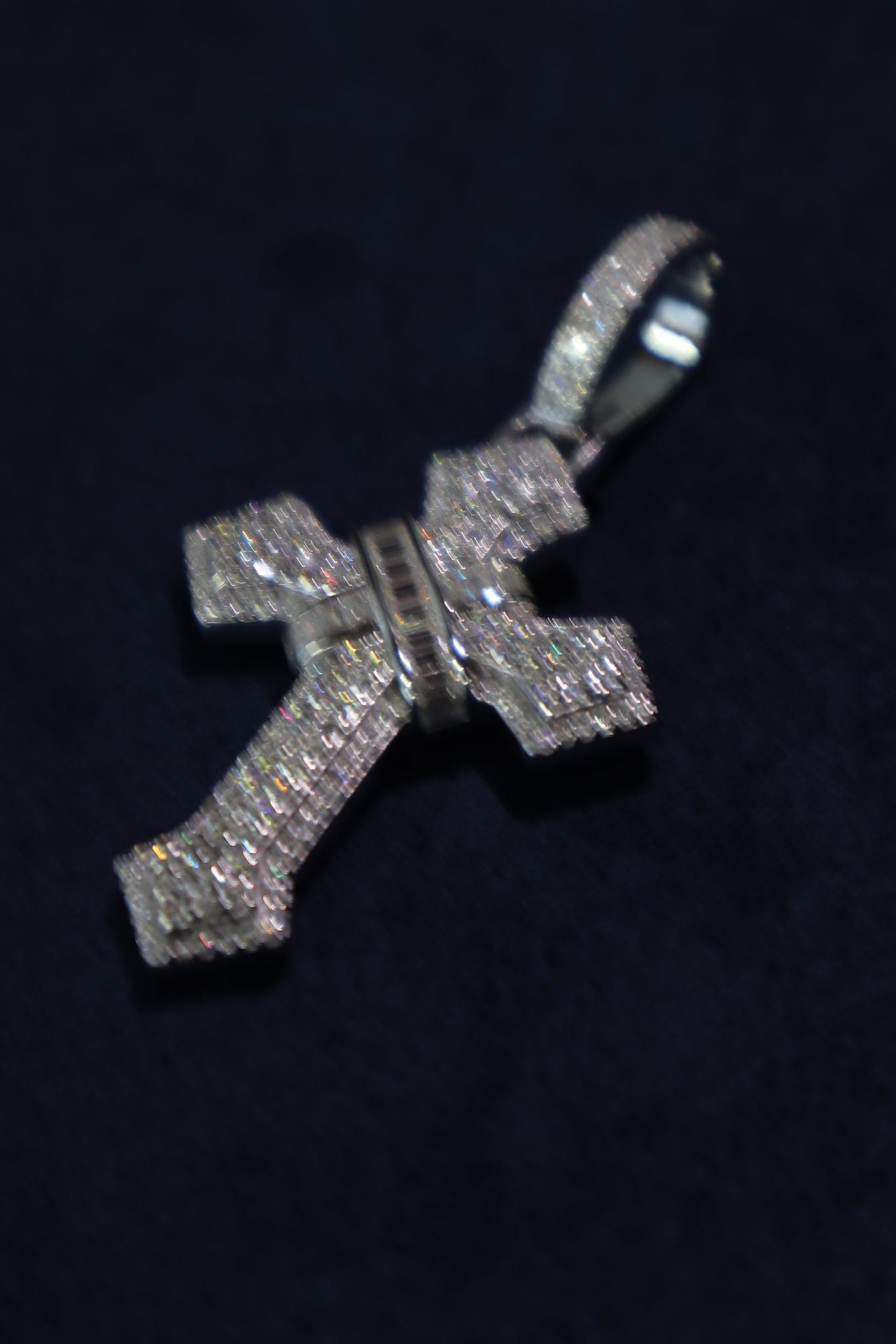Bangle Cross Moissanite Pendant
