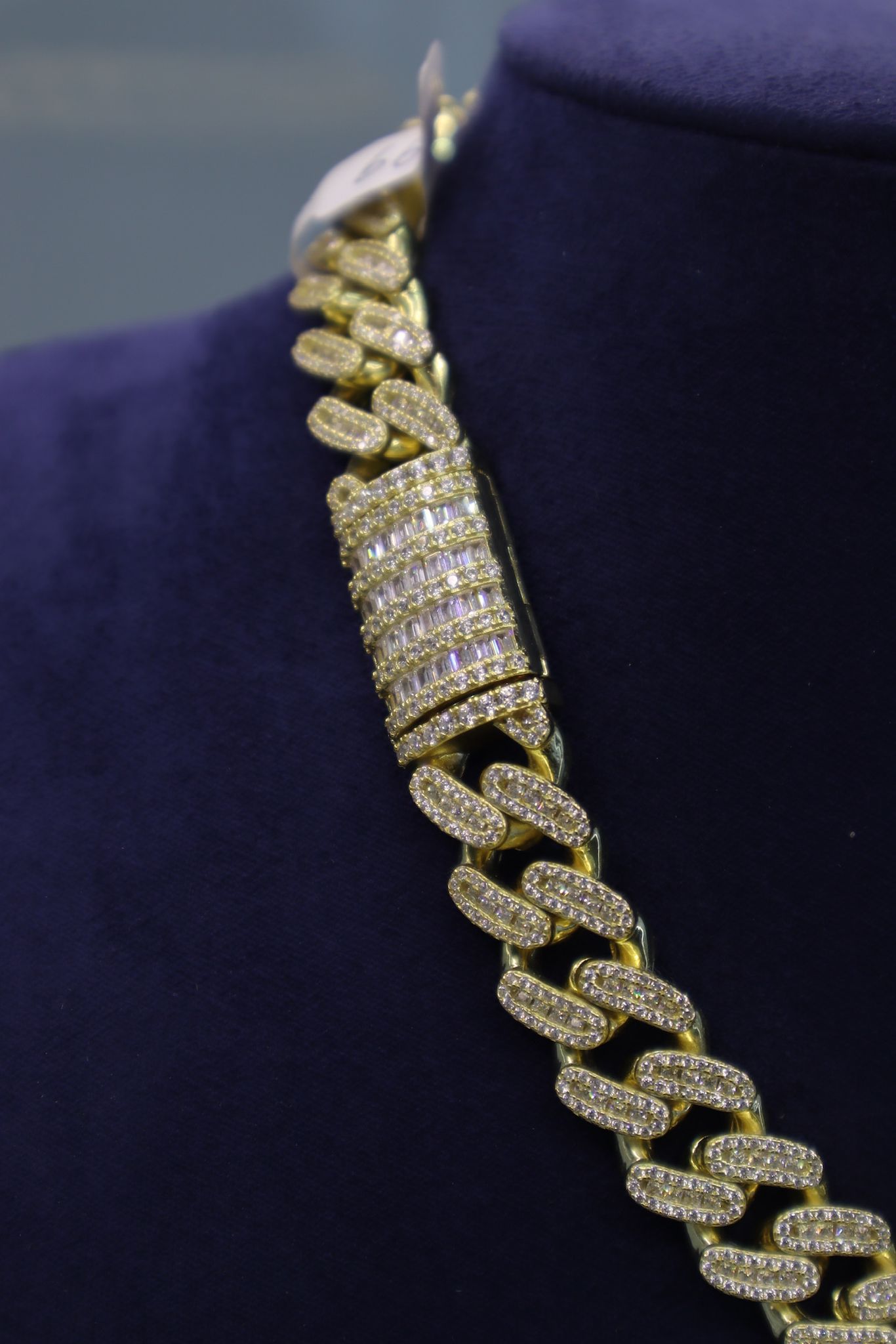 Gold Miami Cuban Double Side Diamonds 20"