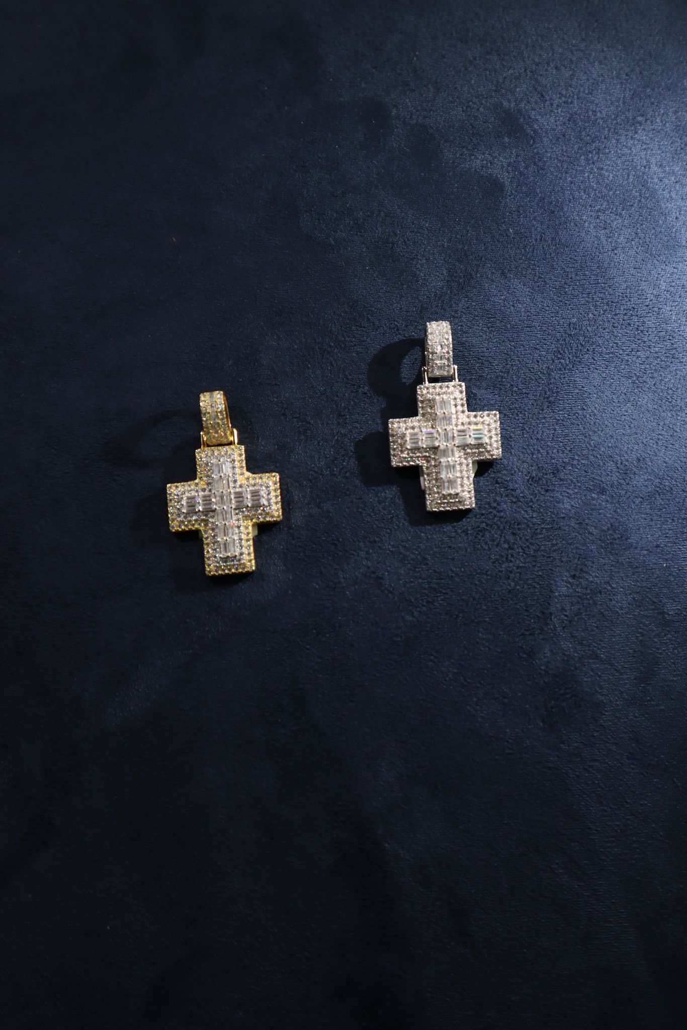 Small Cross Big Diamond Pendant