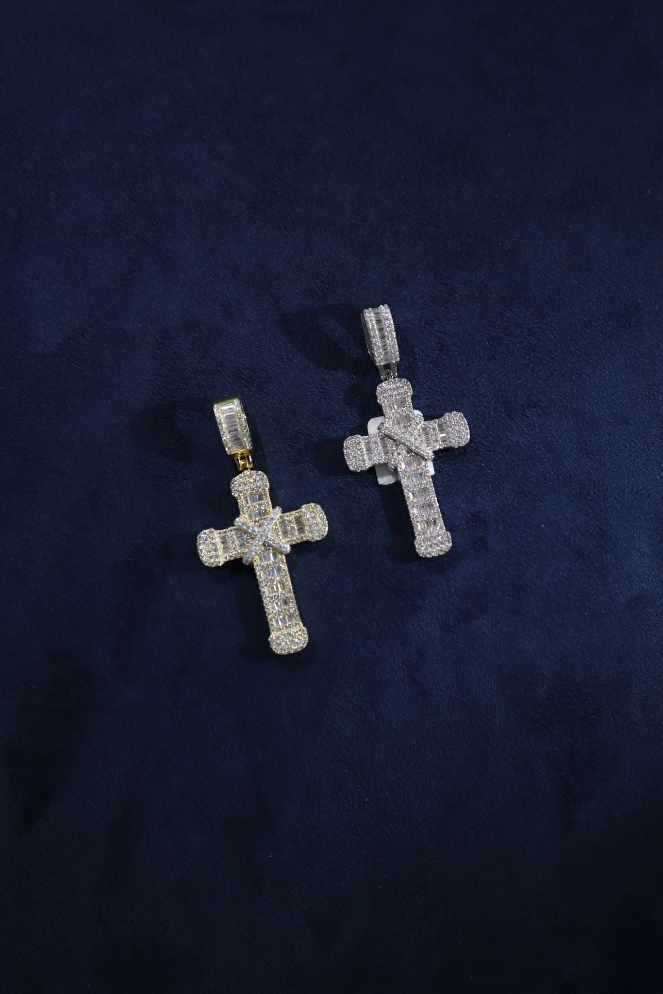 Center Crossed Cross Pendant