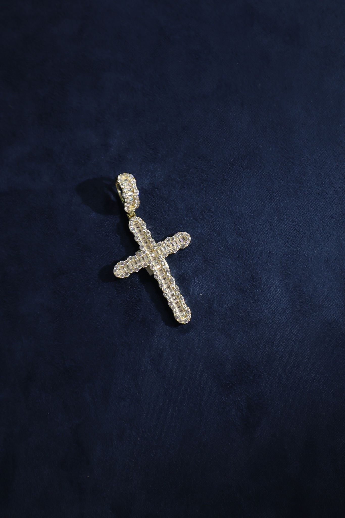 Small Baguette Cross Pendant