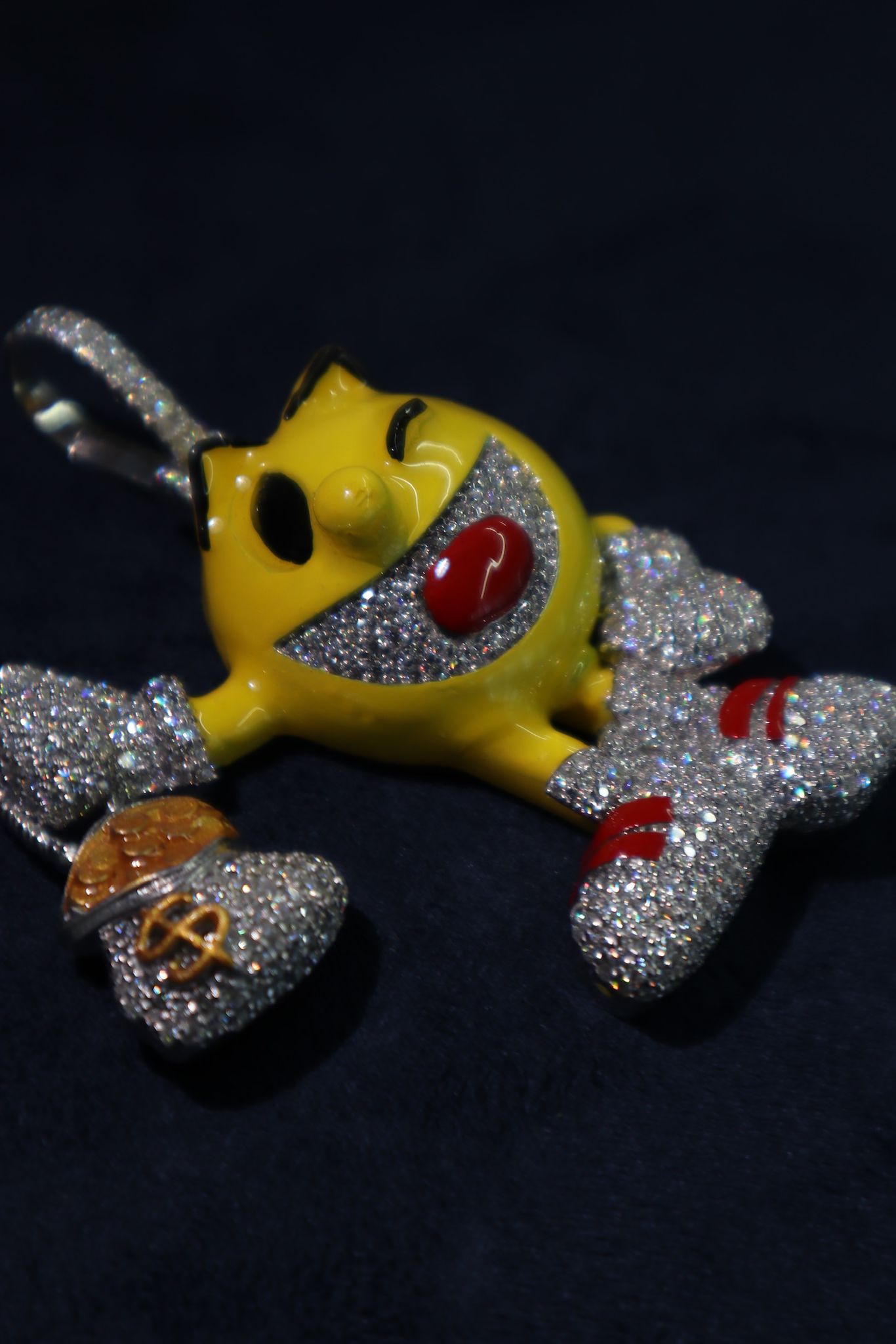 Pac-Man Collector Moissanite Pendant