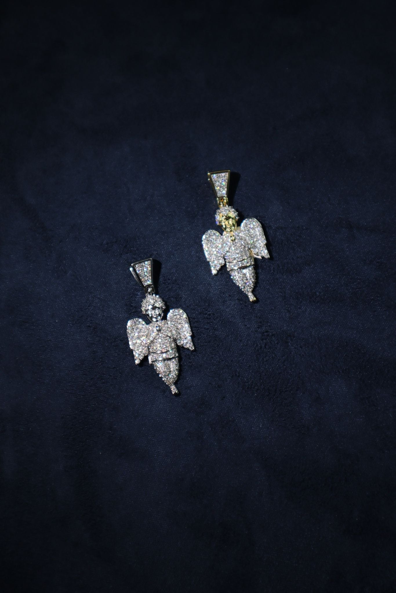 Moissanite Praying Angel Pendant