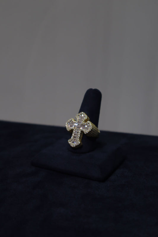 Straight Moisannite Cross Ring