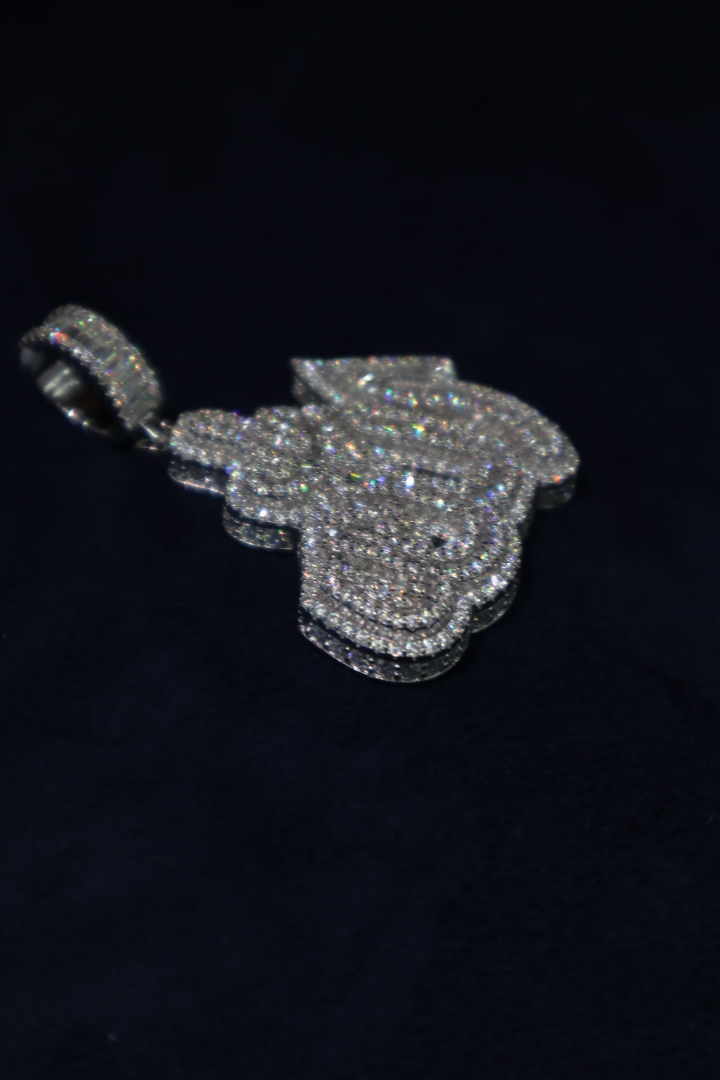 Allah Baguette Moissanite Pendant