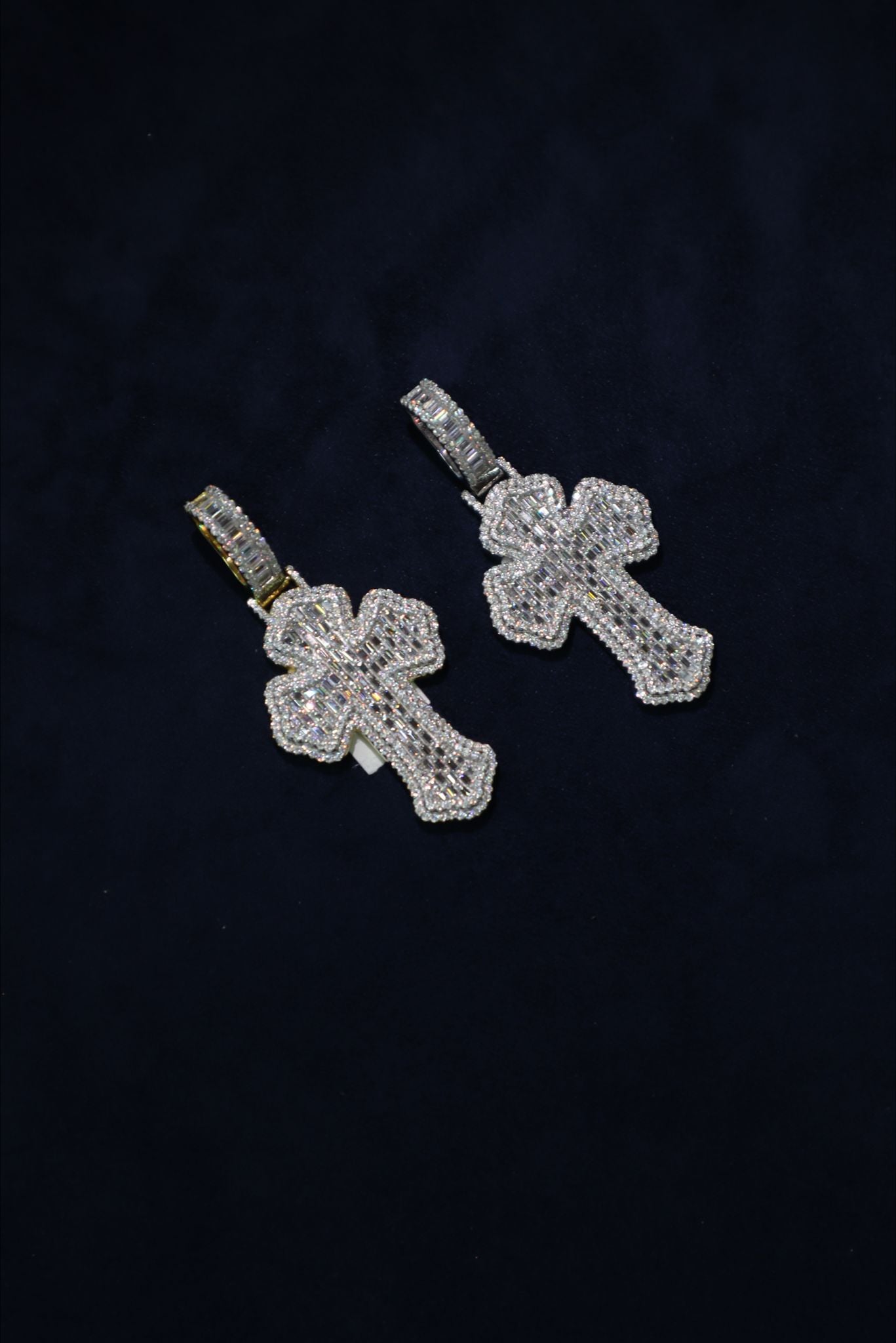 Gothic Cross Moissanite Pendant