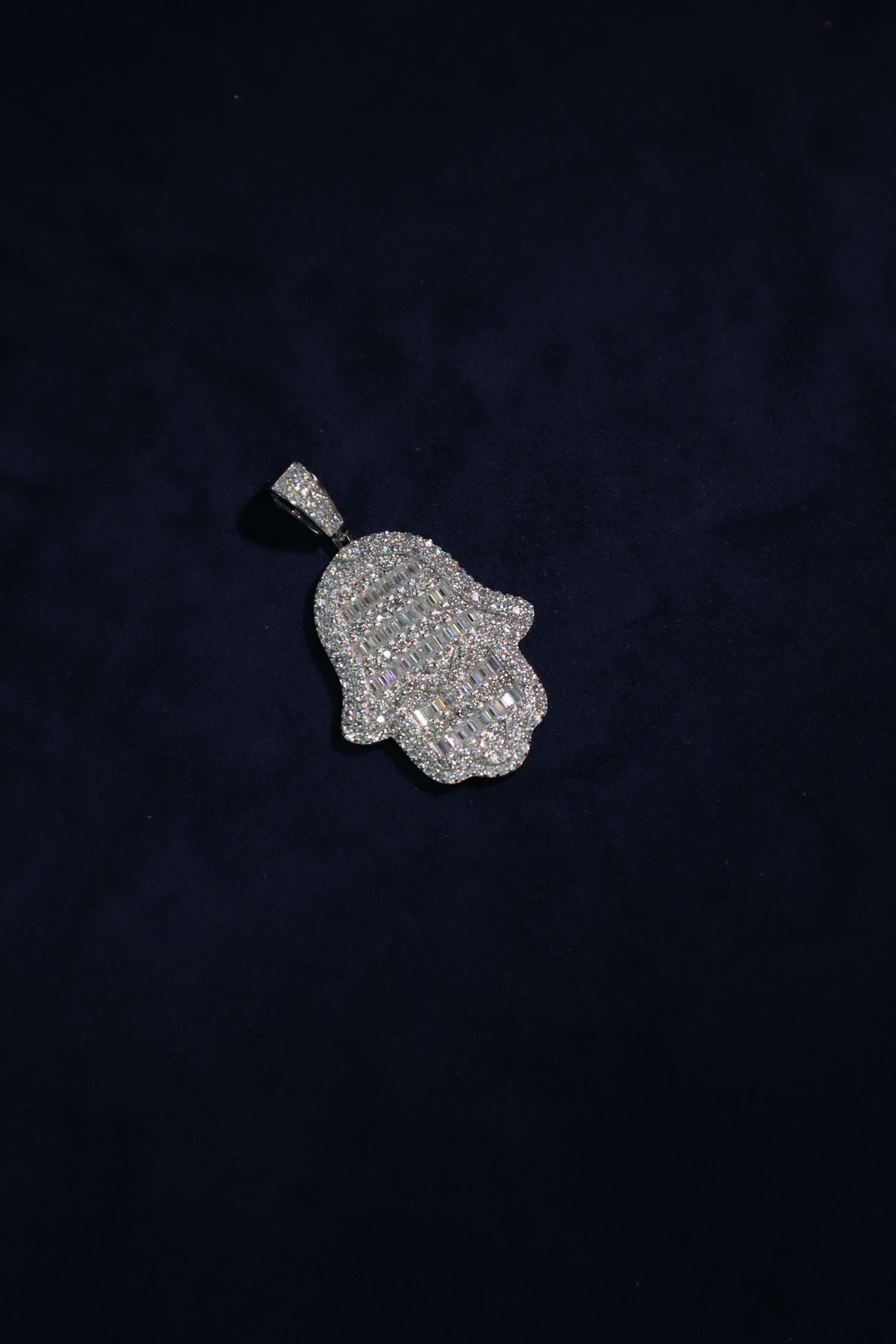 Fatima Hand Moissanite Pendant