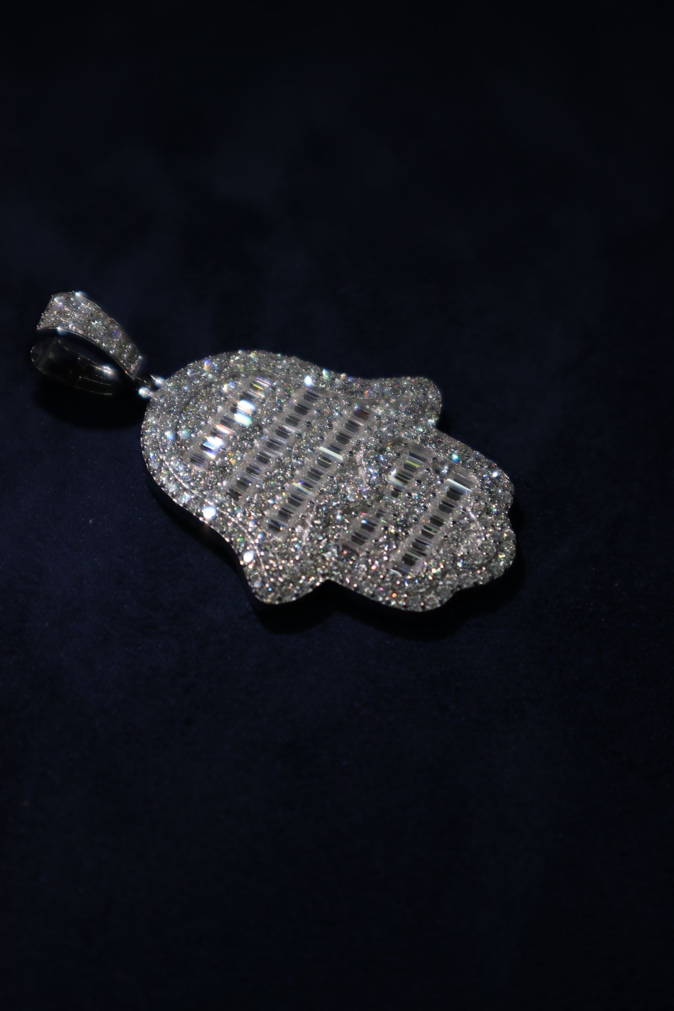 Fatima Hand Moissanite Pendant