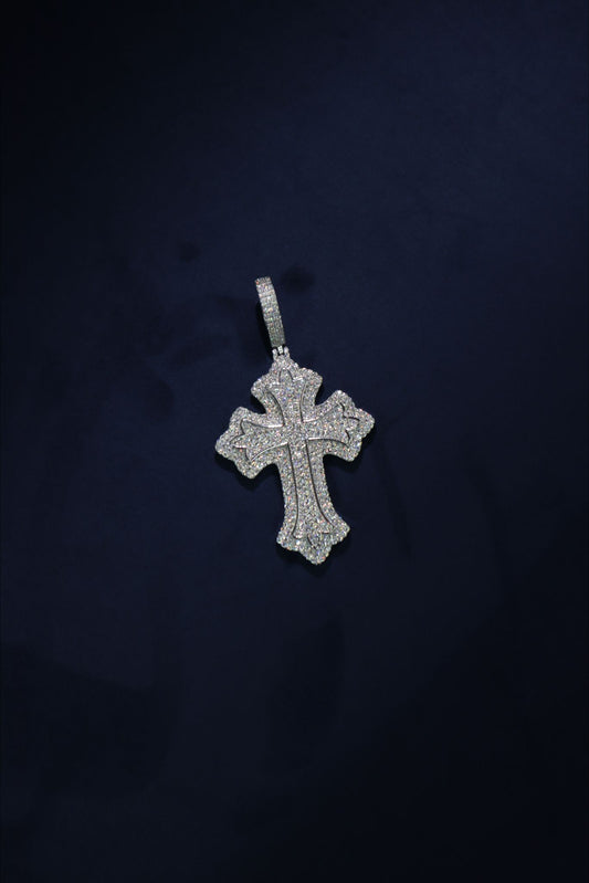 Big Gothic Cross Moissanite