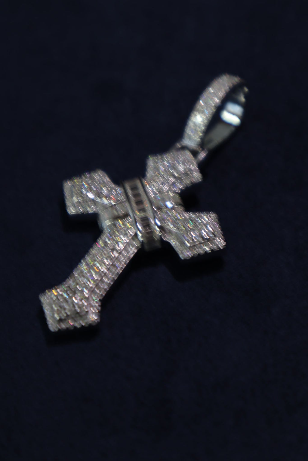 Bangle Cross Moissanite Pendant