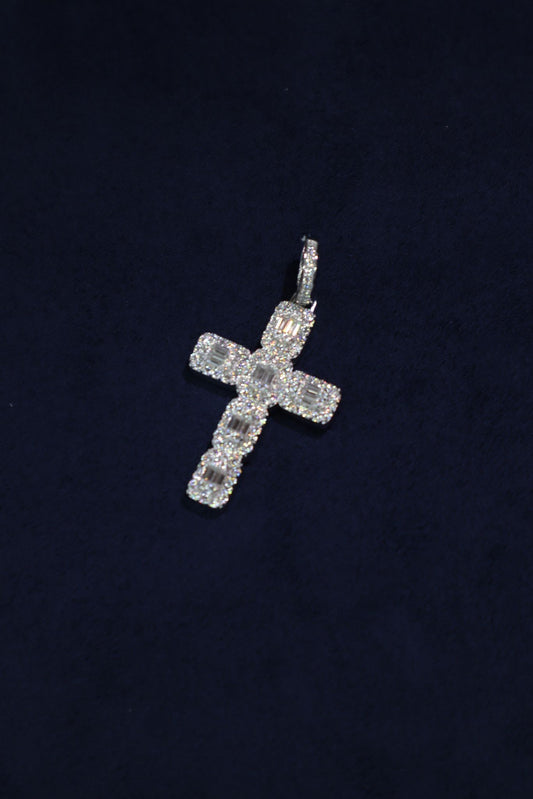 Cube Cross Moissanite