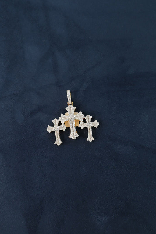 Gothic Cross Moissanite Pendant