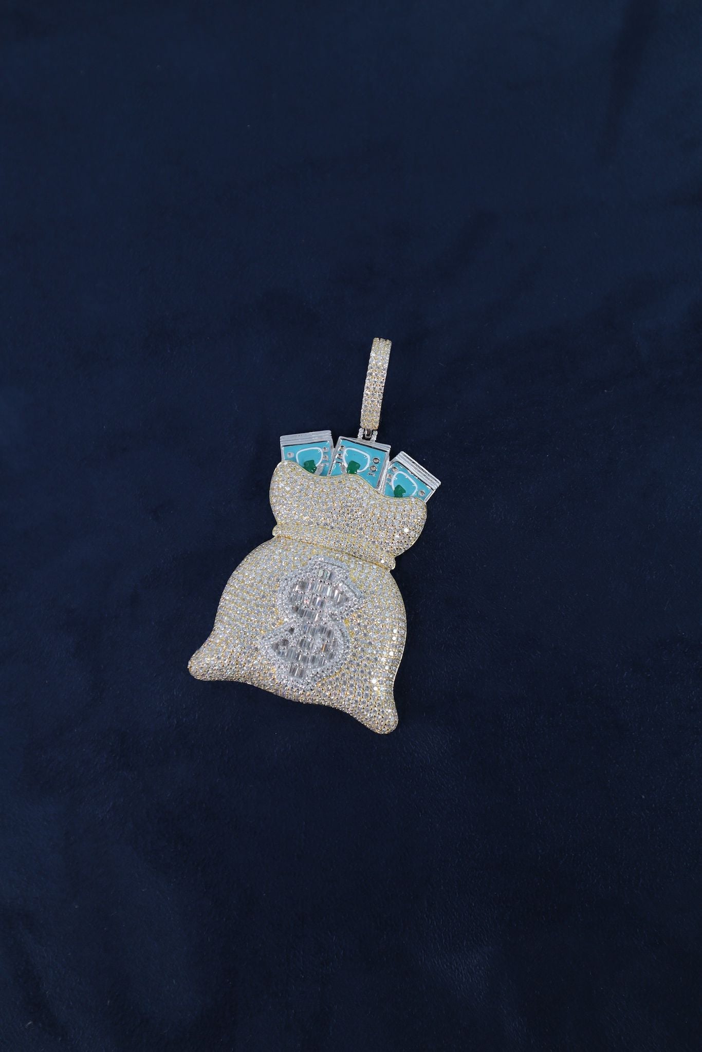 Go Make Money! Moissanite Pendant