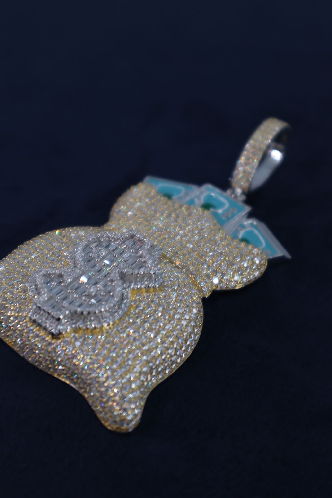 Go Make Money! Moissanite Pendant