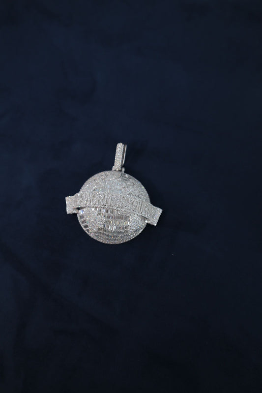 World is Yours  Moissanite Pendant