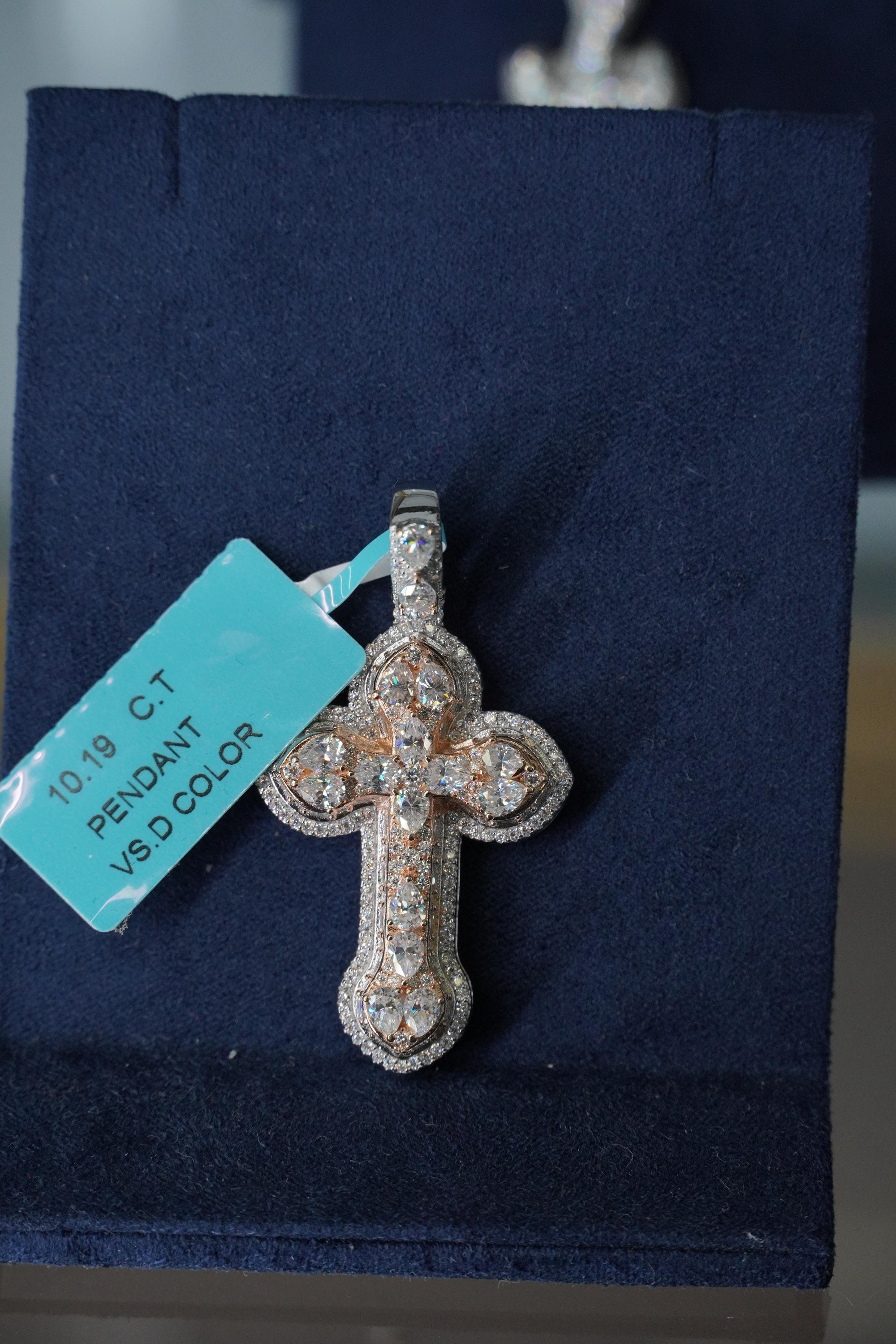 Big Stone Cross Pendant