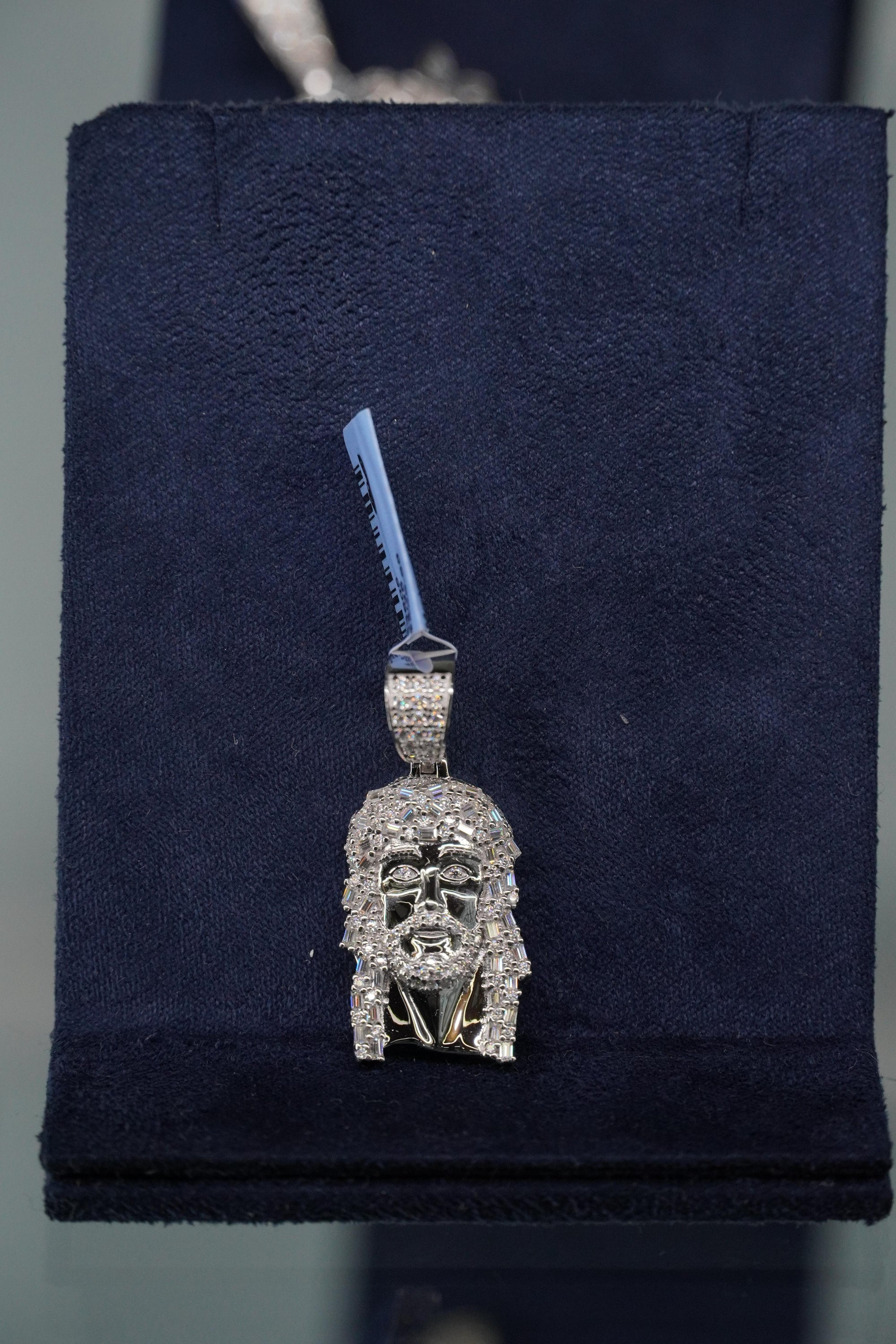 Small Jesus Moissanite Pendant