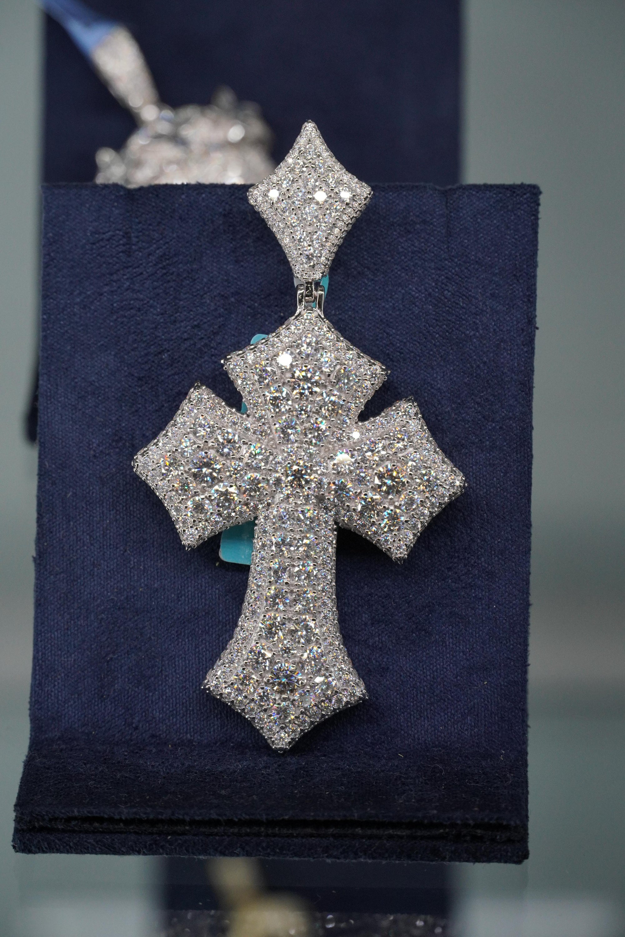 Bling Big Cross Moissanite Pendant