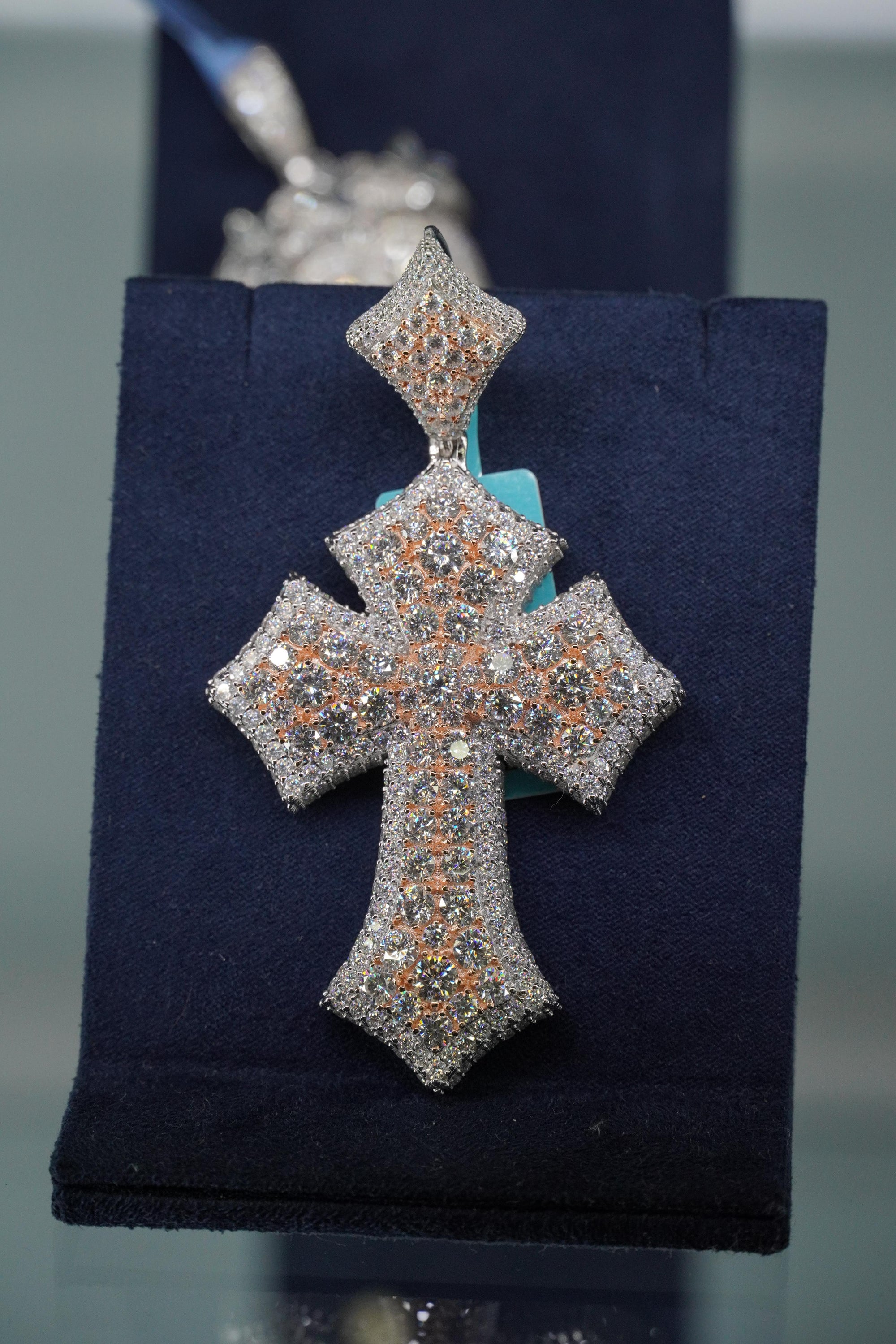 Bling Big Cross Moissanite Pendant