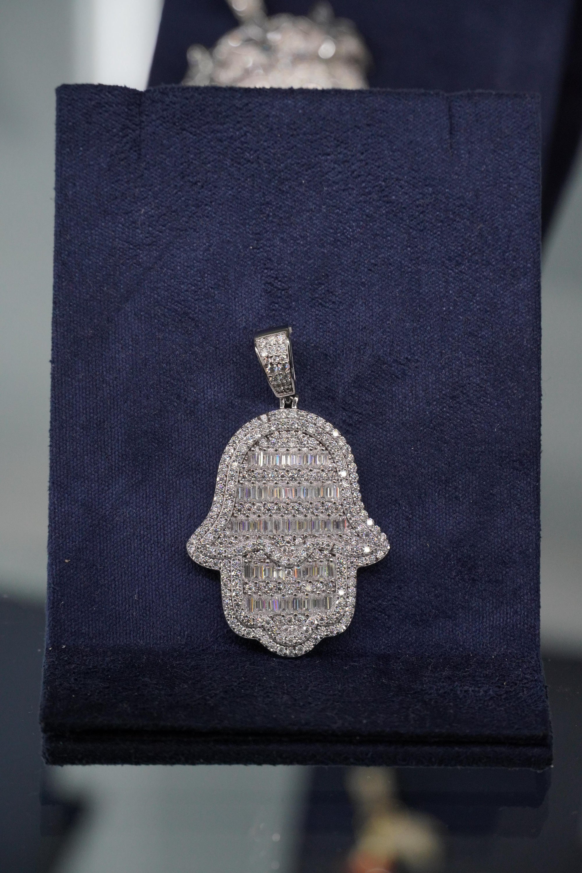 Fatima Hand Moissanite Pendant