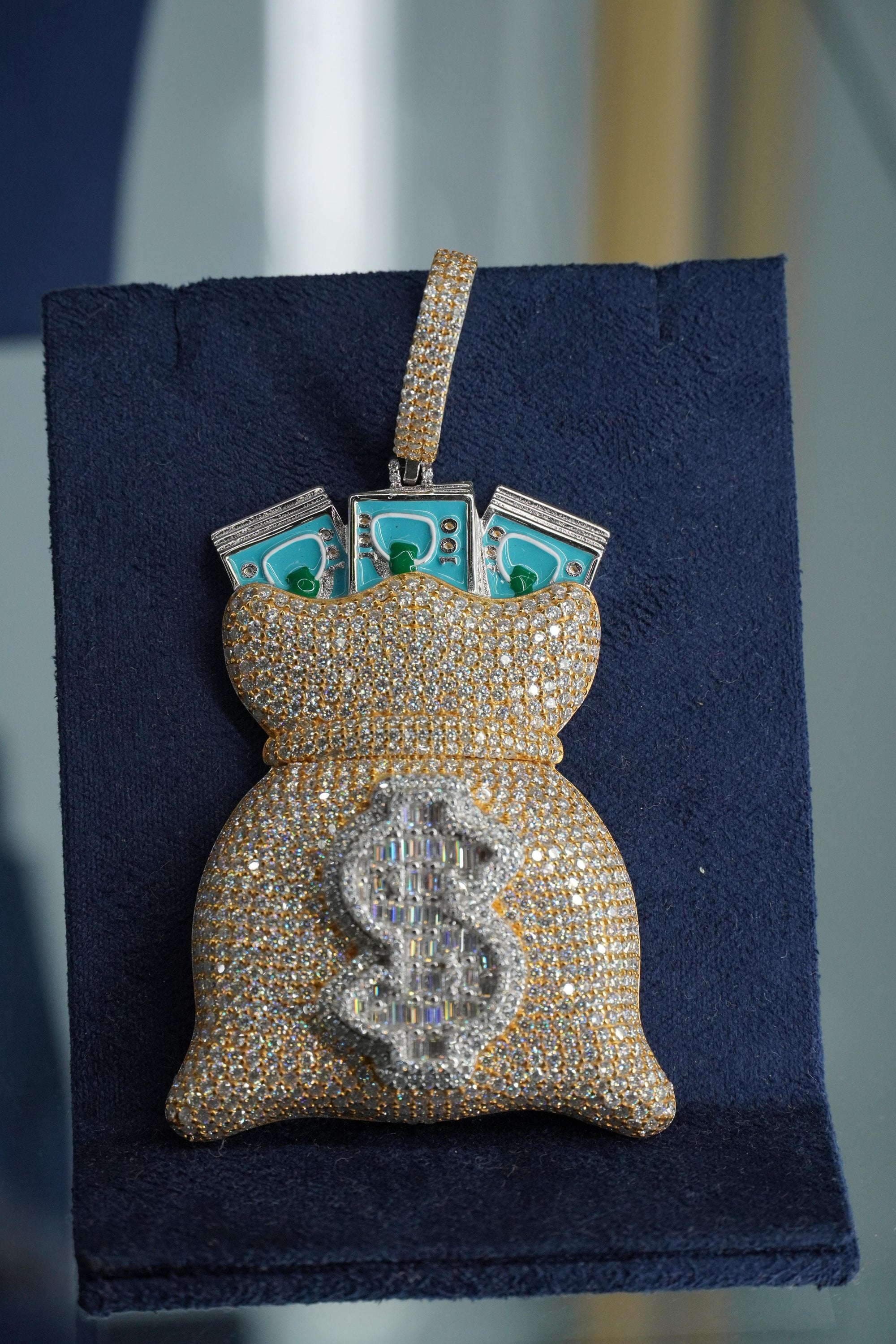 Go Make Money! Moissanite Pendant