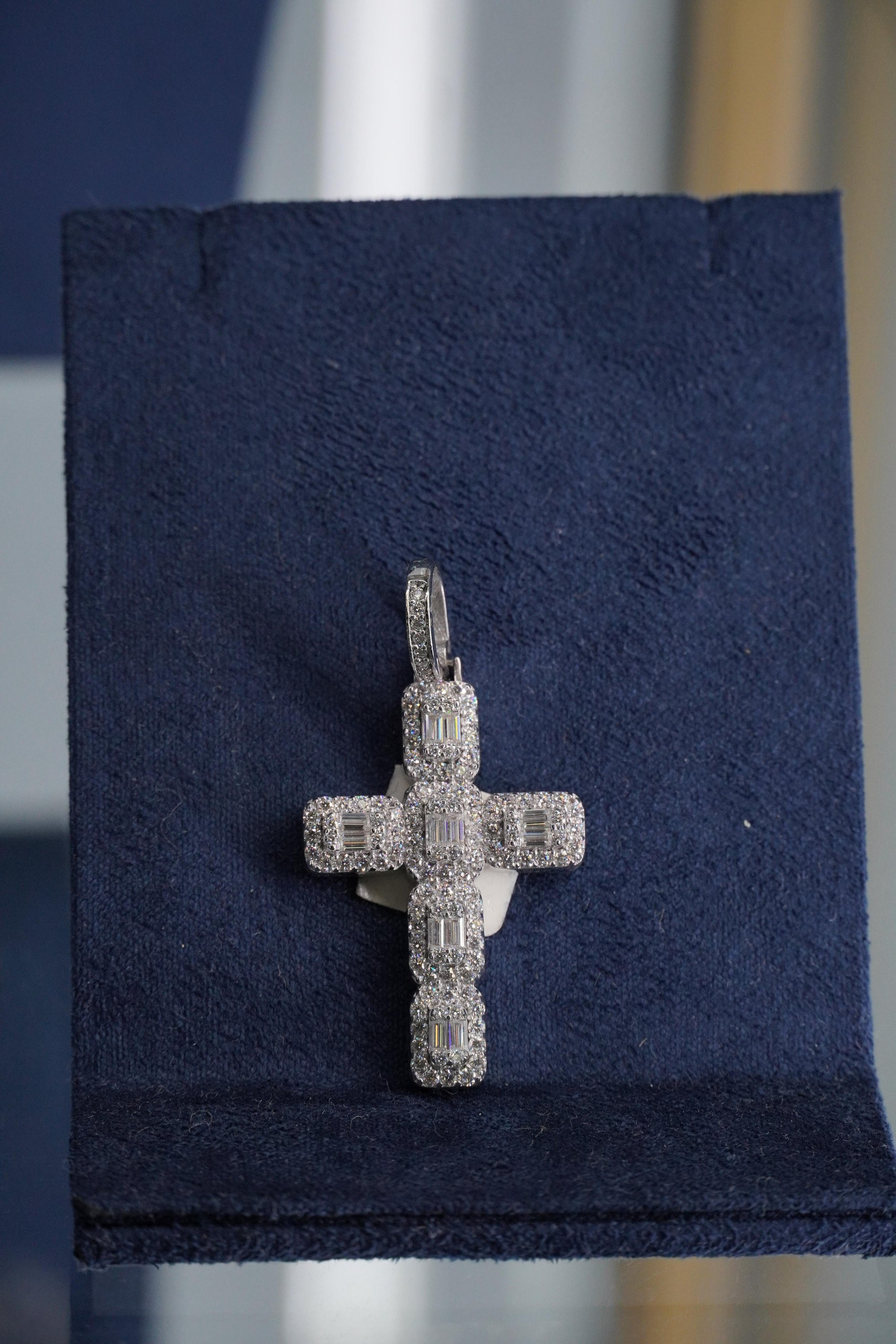 Cross Moissanite Pendant